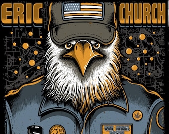 Eric Church - gigposter - Grand Rapids, MI - 2020 & variant