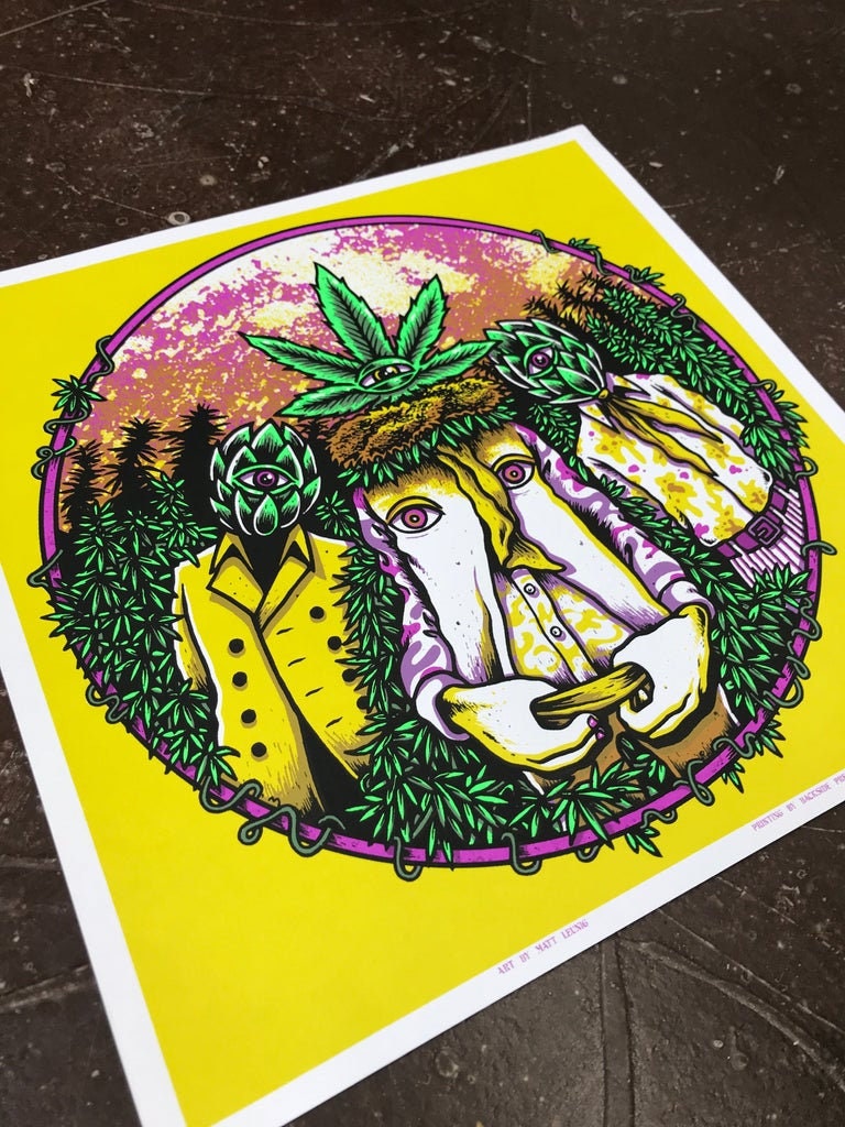 国内外の人気 Haze Purple - Etsy - Print Art Strain LP 絵画