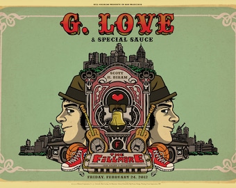 G. Love & the Special Sauce - gigposter - San Francisco - 2012