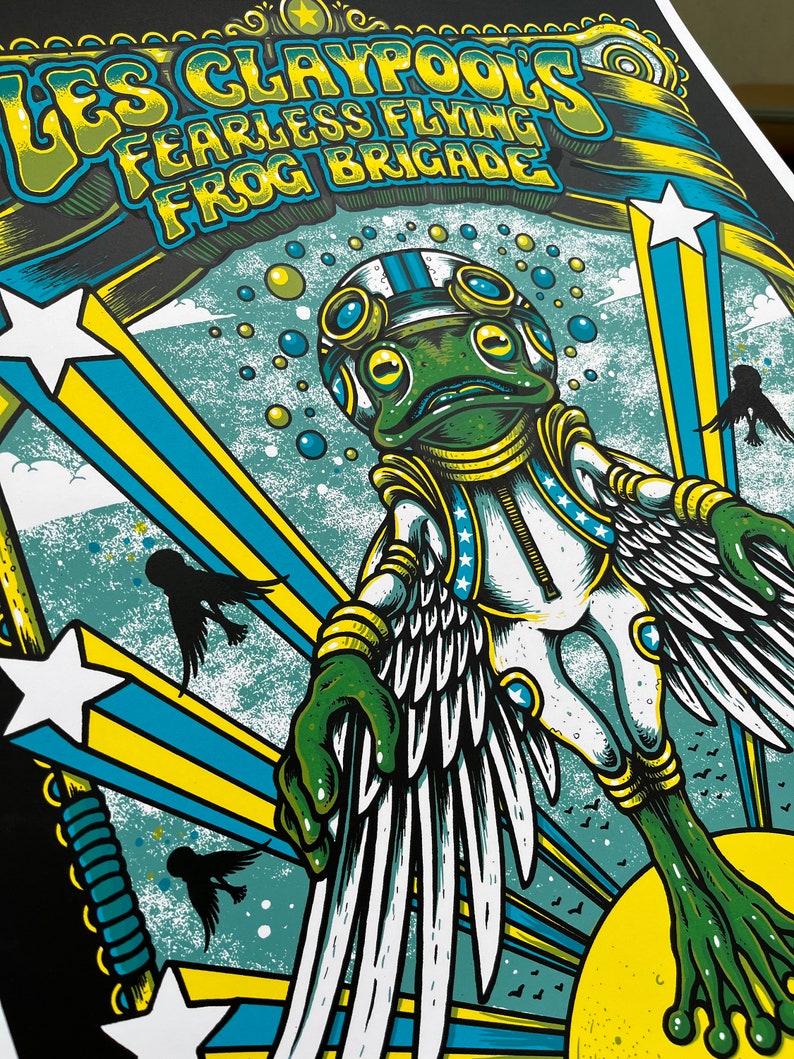 Les Claypool's Fearless Flying Frog Brigade gigposter Atlanta GA 2023 image 3