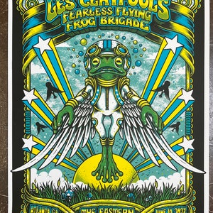 Les Claypool's Fearless Flying Frog Brigade gigposter Atlanta GA 2023 image 2