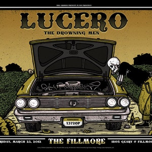 Lucero - gigposter - San Francisco CA - 2012
