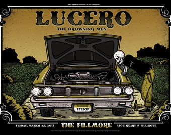 Lucero - gigposter - San Francisco CA - 2012