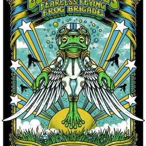 Les Claypool's Fearless Flying Frog Brigade gigposter Atlanta GA 2023 image 1