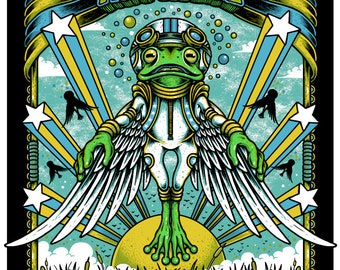 Les Claypool's Fearless Flying Frog Brigade - gigposter - Atlanta GA - 2023