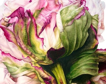 Botanical Art Print, Peony Print, Watercolor Print, Flower Painting, Gift for Her, Wall Art, Flower Print Wall Decor, Botanical Illustration