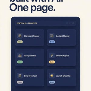 Vibe Coding Project Tracker — Instrumentpanel för AI-appportfölj (Notion-mall)