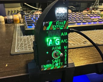 DCS用F/A-18Cバックライト付きマスターアームパネル