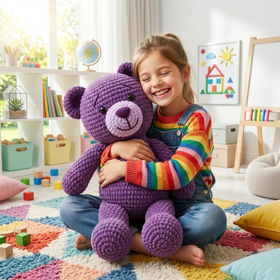 Giant Bear Crochet Pattern PDF, Large 20 Inch Amigurumi Tutorial, Plush ...
