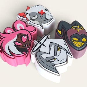 Juguetes antiestrés de Hazbin Hotel / Juguetes de personajes demoníacos impresos en 3D (juguetes antiestrés de bolsillo)