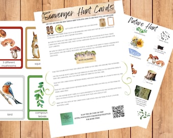 Nature Scavenger Hunt Cards