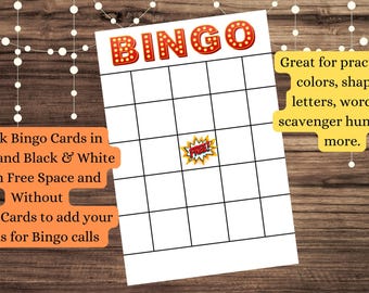 Blank Bingo Cards