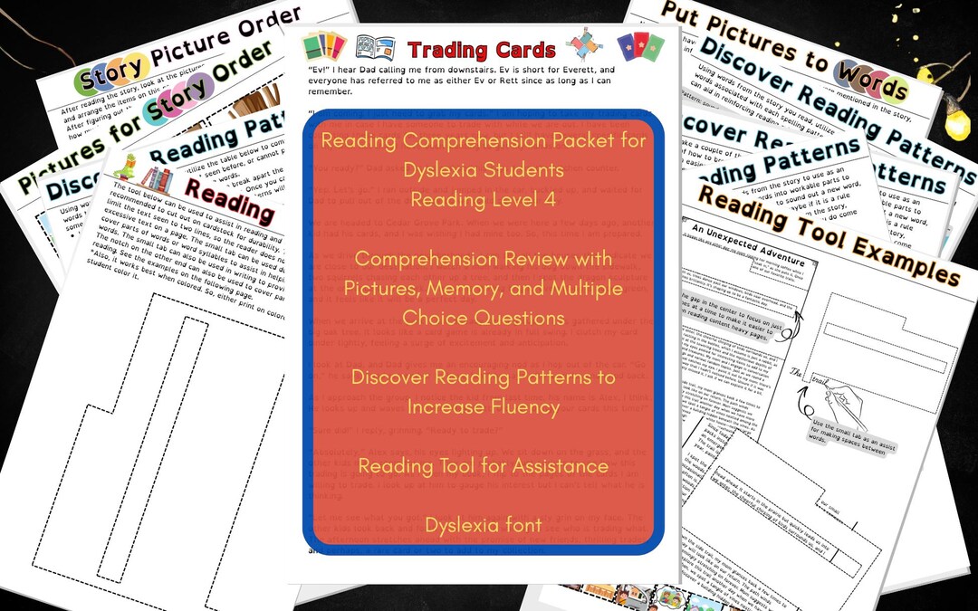 Grade Level 4 Reading Comprehension Packet -dyslexia Based - Etsy
