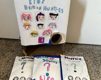 Kpop Demon Hunter Handmade Vending Machine- Comes with 3 Blind Bags for use in Machine!