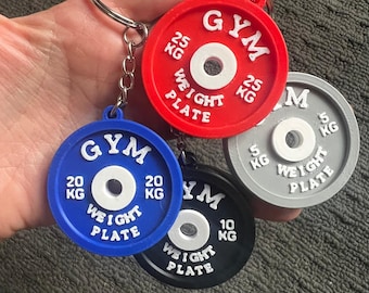 3D gedruckte Turnhalle Keychain | Hantelscheibe, Hantel, Kettlebell, Shaker Zubehör