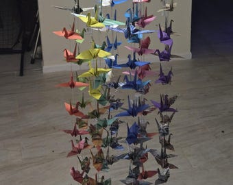 100 Paper Crane Baby Mobile