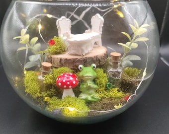 Enchanted Frog Fairy Terrarium