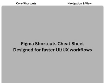 Figma Shortcuts Cheat Sheet – UI/UX Workflow Guide (PDF Download) - Etsy