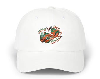Home Sweet Zambia Classic Dad Cap | Zambia Map Floral Embroidered Hat