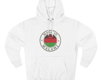 Made in Malawi Hoodie | Malawi Flag Badge, Country Pride Pullover