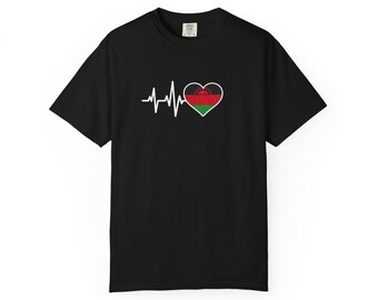 My Heart Beats for Malawi Unisex Garment-Dyed T-shirt