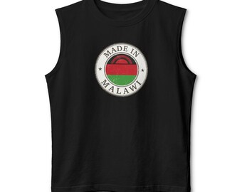 Made in Malawi Badge Muscle Tank | Malawi Flag Emblem