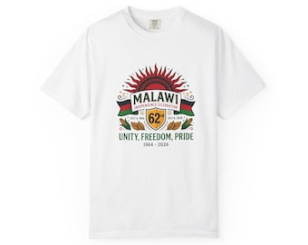 Malawi 62 Independence Unity Freedom Pride T-shirt | 1964-2026