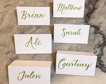 Custom Event Place Cards (Folded): Hand Lettered Modern Calligraphy Stationary