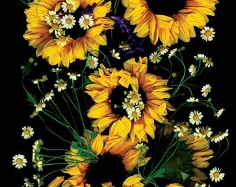 Sunflower Garden Art Print – Semi-Glossy Floral Poster
