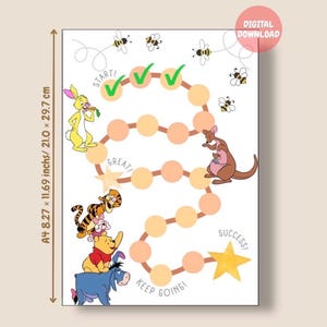 Winnie The Pooh Reward Chart (Instant Digital Download)