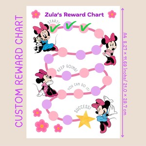 Personalized Minnie Mouse Reward Chart (Digital Download)