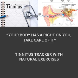 Tinnitus Tracker With Natural Exercises for Stress Reduction | Better Sleep | Decrease Thoughts (Digital Download)