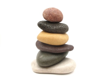 Lake Michigan & Superior Beach Stone Cairn: Sustainable Nature-Inspired Art for Hikers and Paddlers - #427 in Series