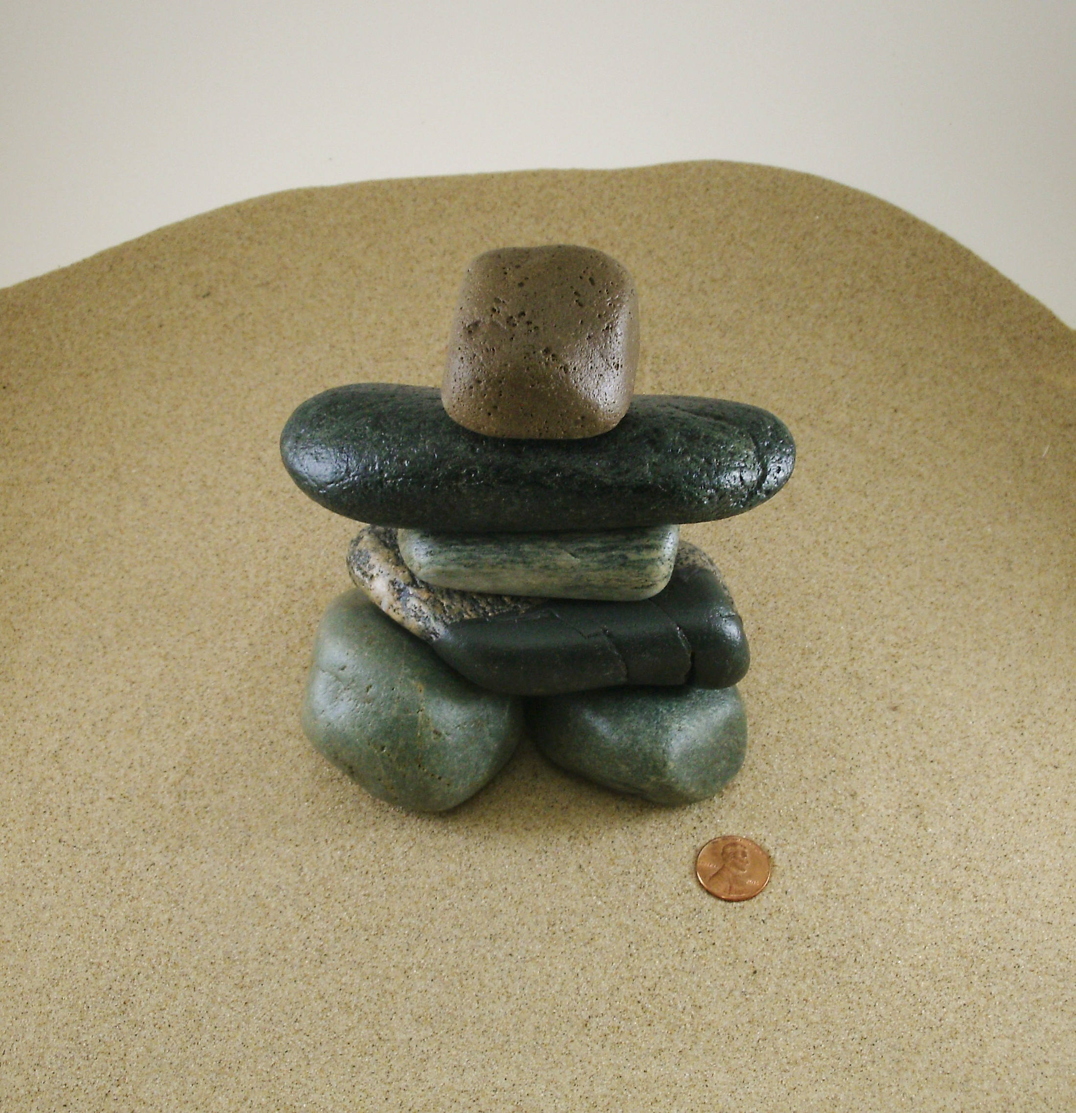 Inukshuk Style Lake Michigan Messenger Beach Stone Man Cairn Sculpture