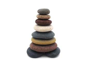 Small Colorful Aquarium Safe Rock Cairn from Lakes Michigan & Superior, Aquarium and Terrarium Tank Art and Decor for Standard Tank pH Range