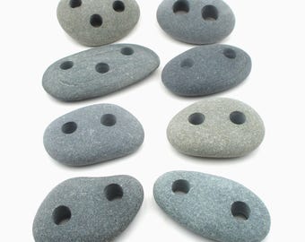 Natural Stone Aquarium Live Plant Anchor Weights: Great Lakes Rock with Multiple Holes - Fish-Safe and Lead-Free