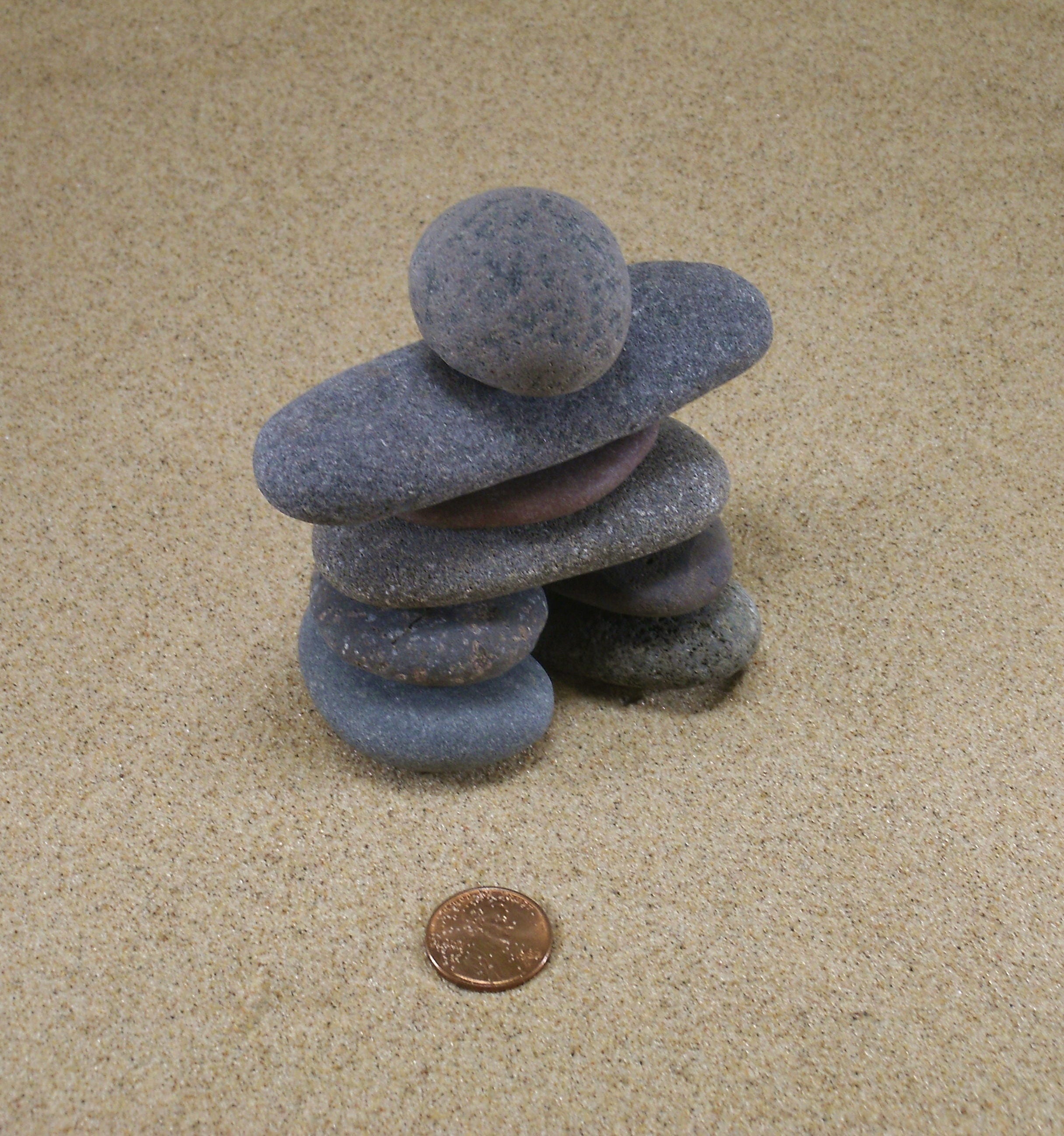 Inukshuk Style Lake Superior Keweenaw Copper Harbor Stone Man Cairn