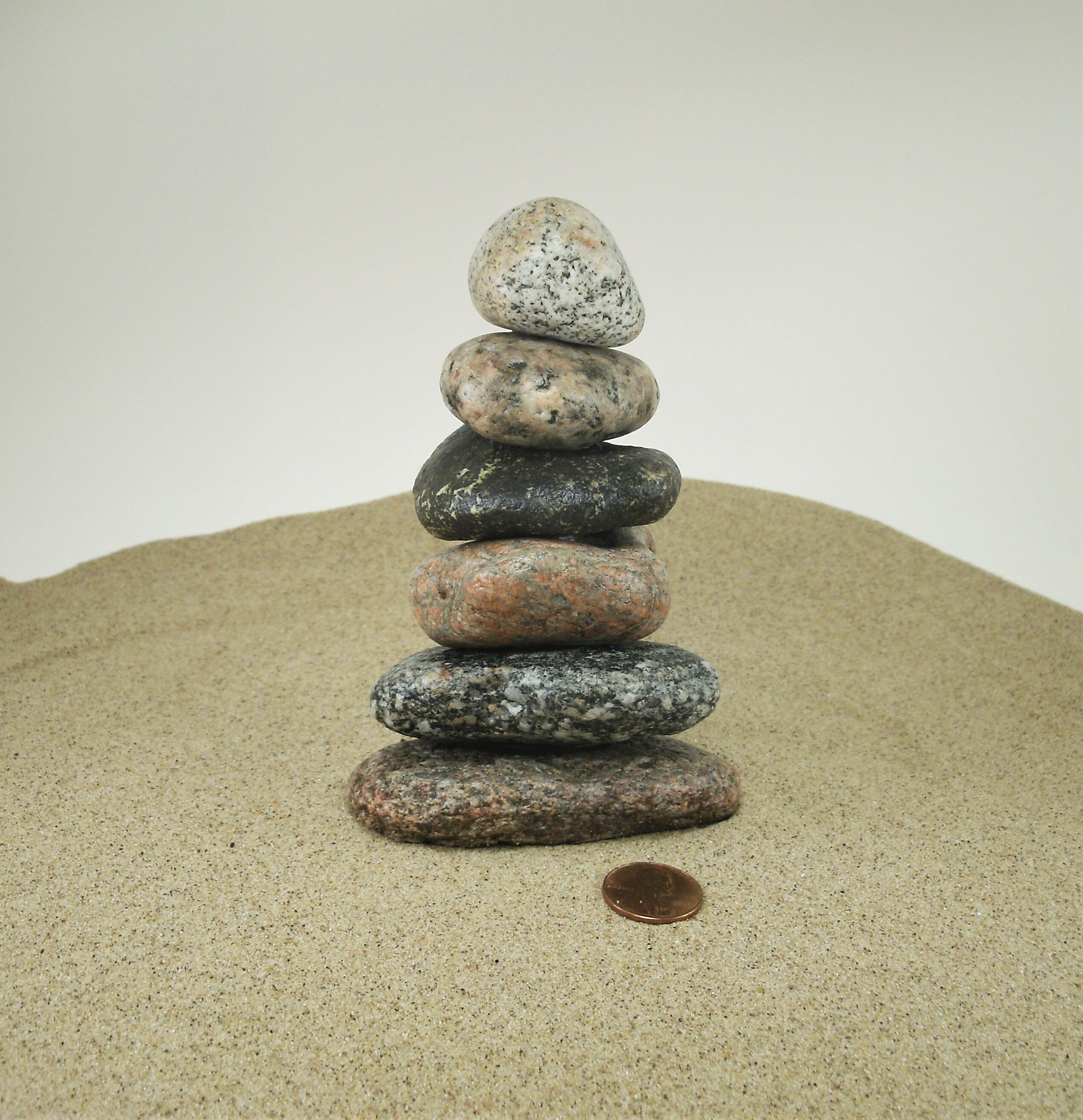 Rock Cairn, Lake Michigan Stone Messenger Cairn Sculpture 349, Memorial Cairn, Stacked Stones