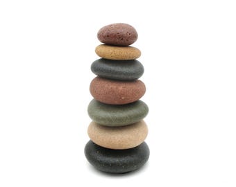 Lake Superior Rock Cairn Sculpture: Handmade Stone Messenger Memorial Art for Nature Lovers - #203 in this Series