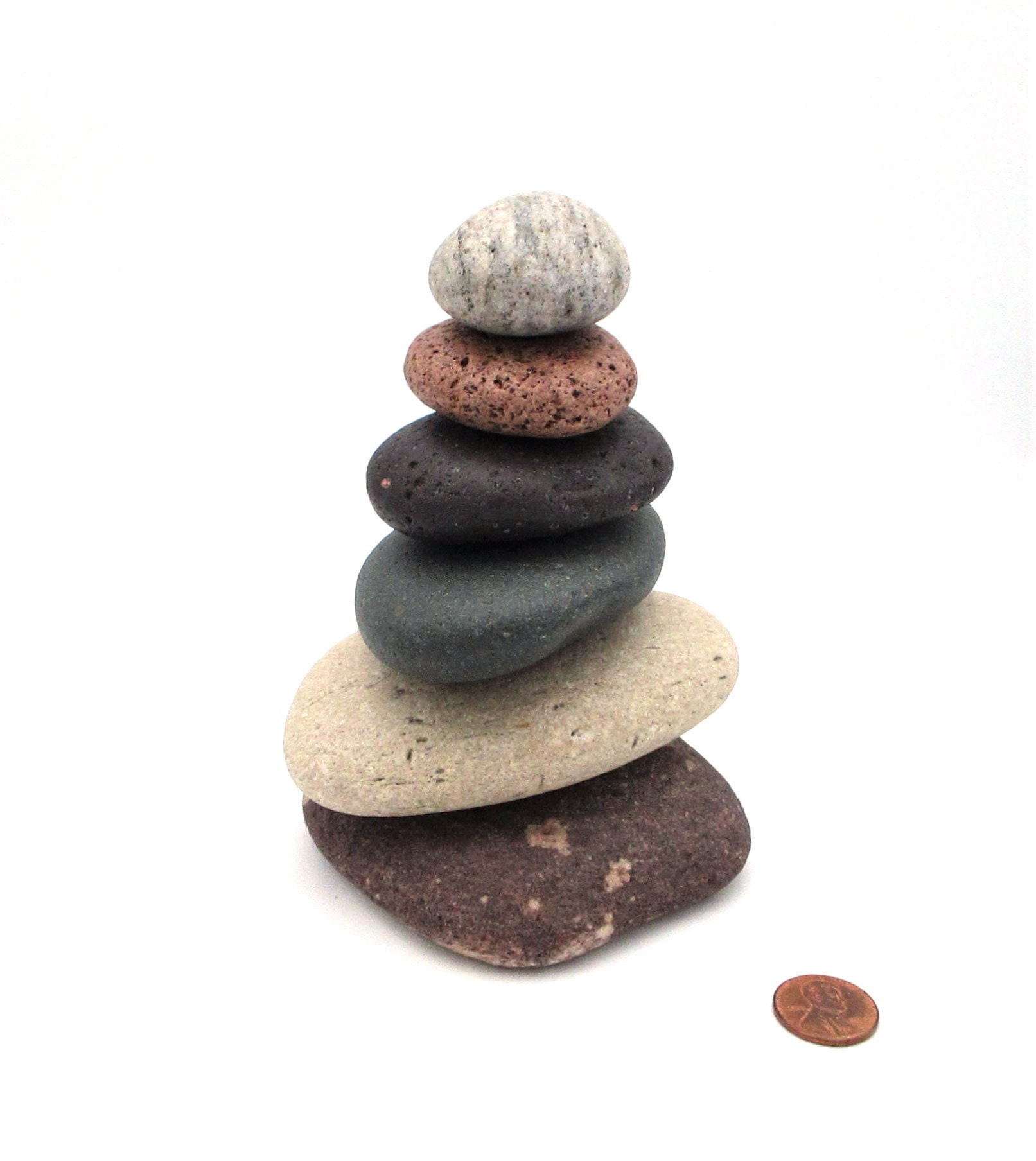 Pure Michigan Beach Rock Cairn #78, Natural Stone Stack Cairn, Nature ...