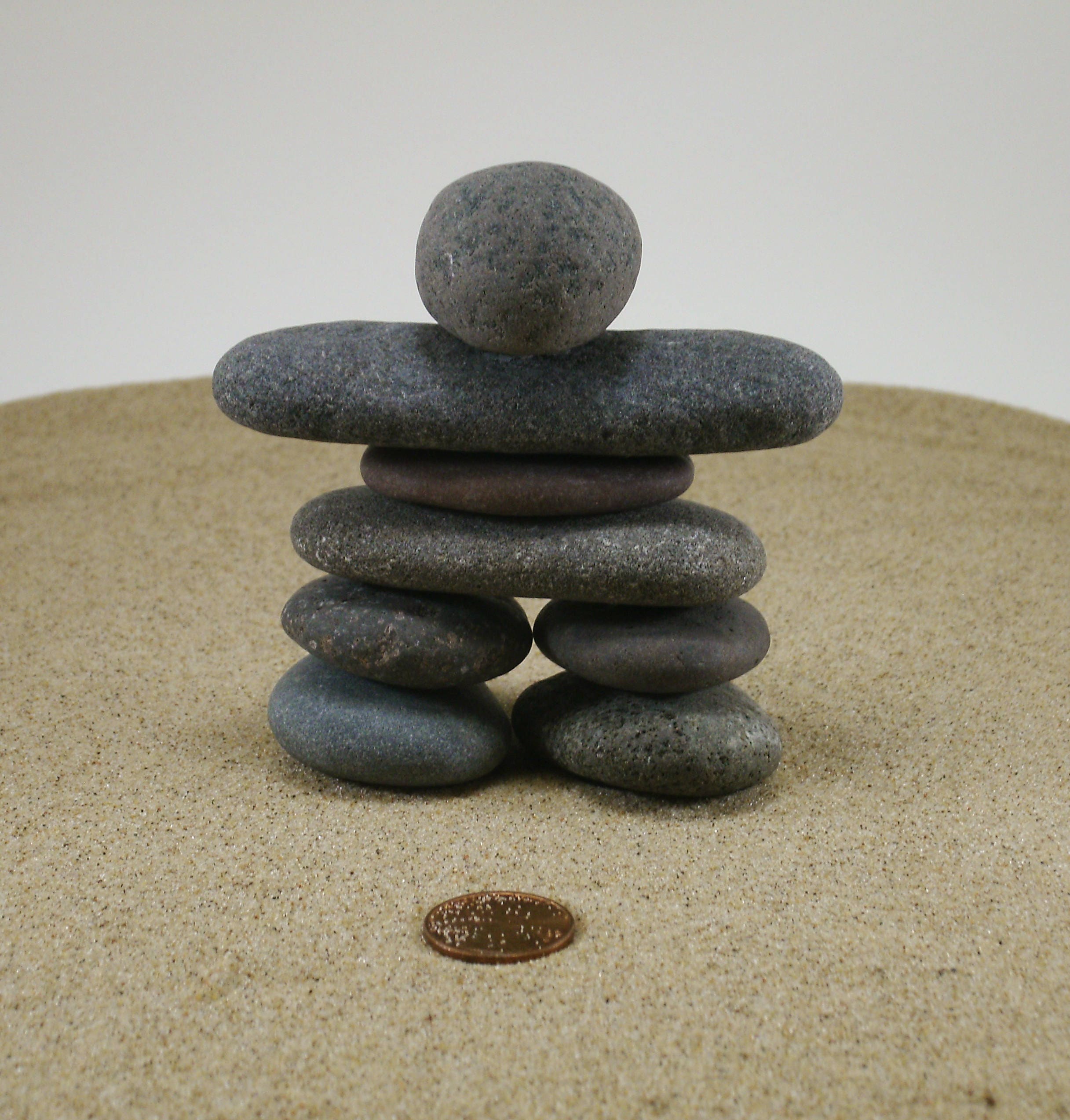 Inukshuk Style Lake Superior Keweenaw Copper Harbor Stone Man Cairn