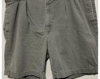 Vintage 90s Duck Head Mens Green Pleated Chino Shorts Size 40 Made In USA