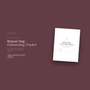 Rescue Dog Onboarding Tracker — Printable PDF Log | Daily Decompression, Triggers, Milestones | US Letter | Instant Download