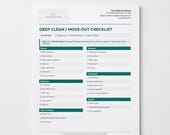 Deep Clean Checklist Template | Editable Canva Move Out Cleaning List | Printable Maid Service Move In Cleaner Sheet Instant Download