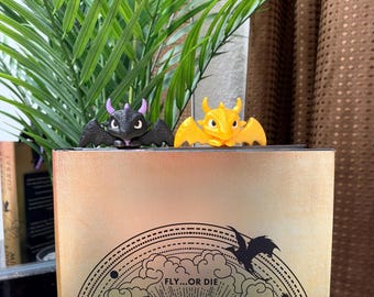 Fourth Wing Dragon Mini Figure | 3D Printed Desk/Device Collectible