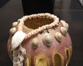 Original fine gourd art, contemporary art, handcrafted gourd art by Parrish Monk