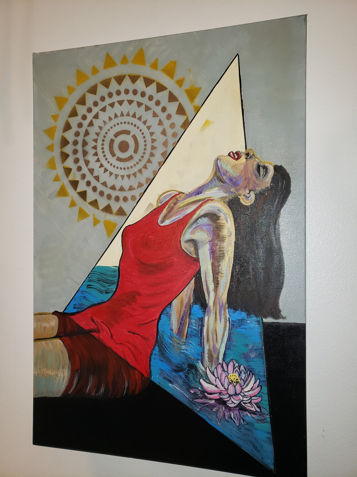 Contemporary abstract art freedom art powerful woman black Etsy