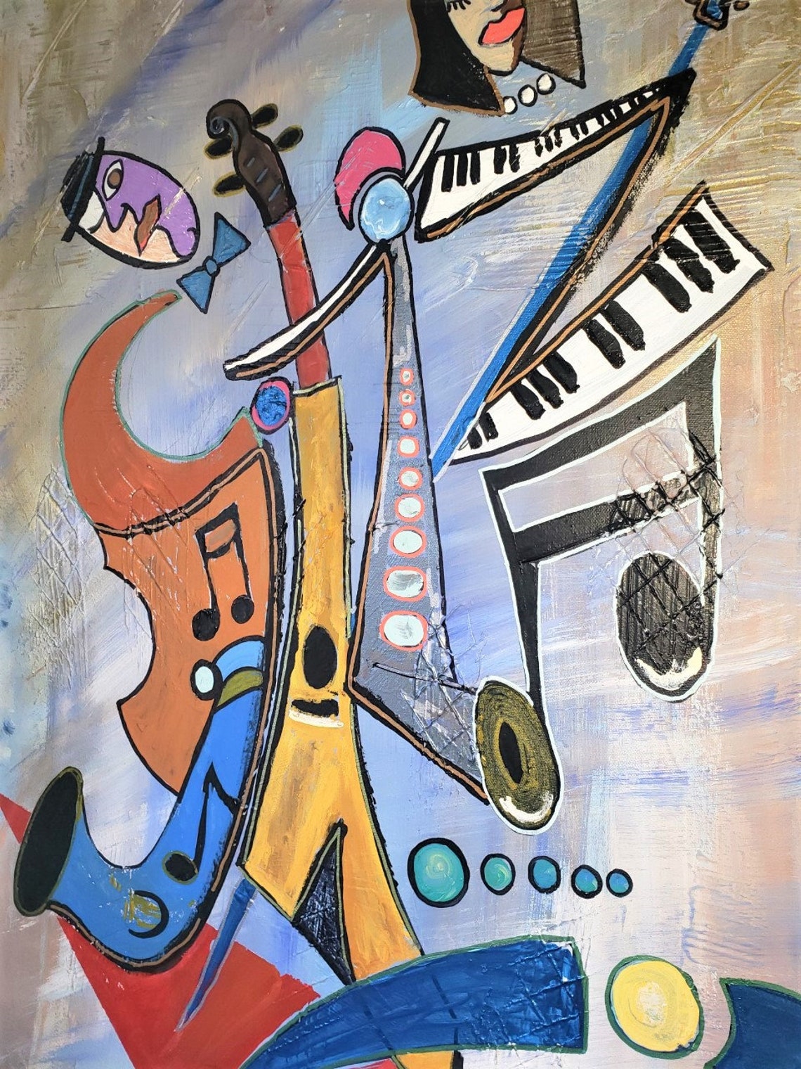 Just Jazz Contemporary art abstract art modern music art Etsy