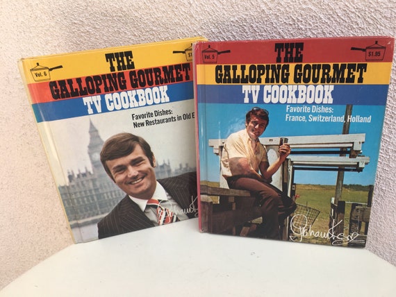 Vintage The Galloping Gourmet Tv Set 2 Cookbooks Recipes Of Etsy
