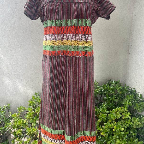 Handmade Guatemalan Dress in Arco Iris